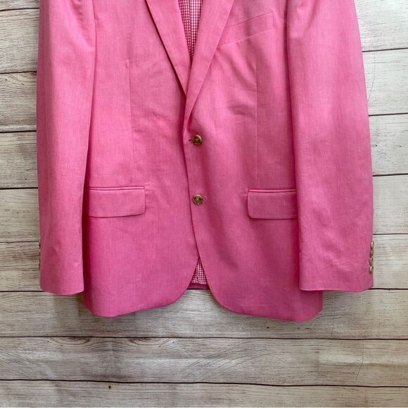 STAFFORD 100% COTTON BLAZER IN PINK - Picture 3 of 6